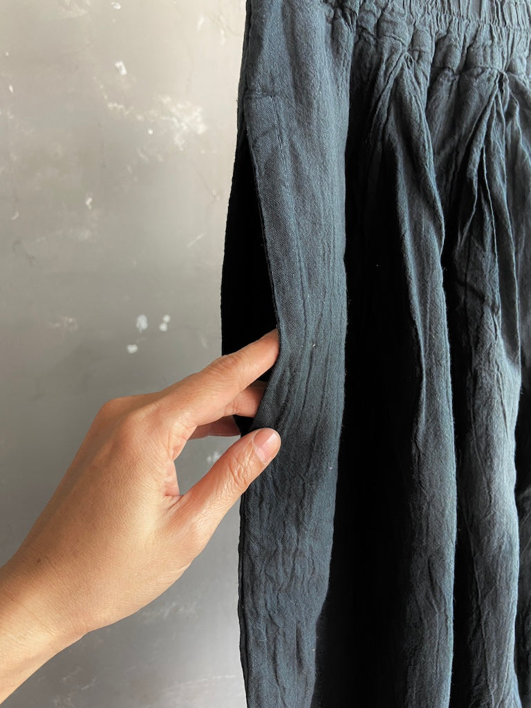 Hand-dyed Lantern Pants in Black