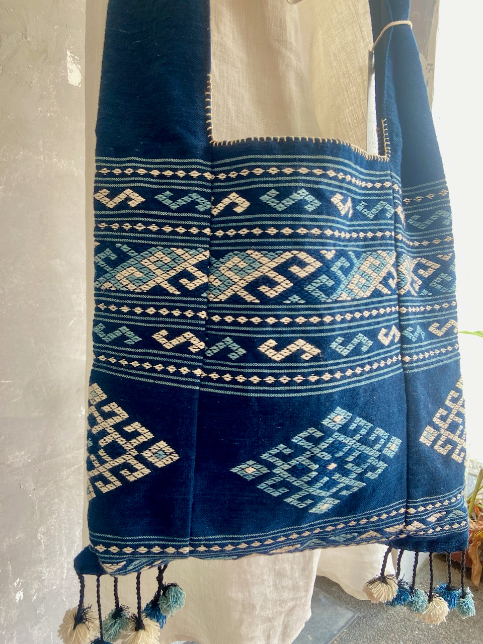 Handwoven Embroidered Monk Bag