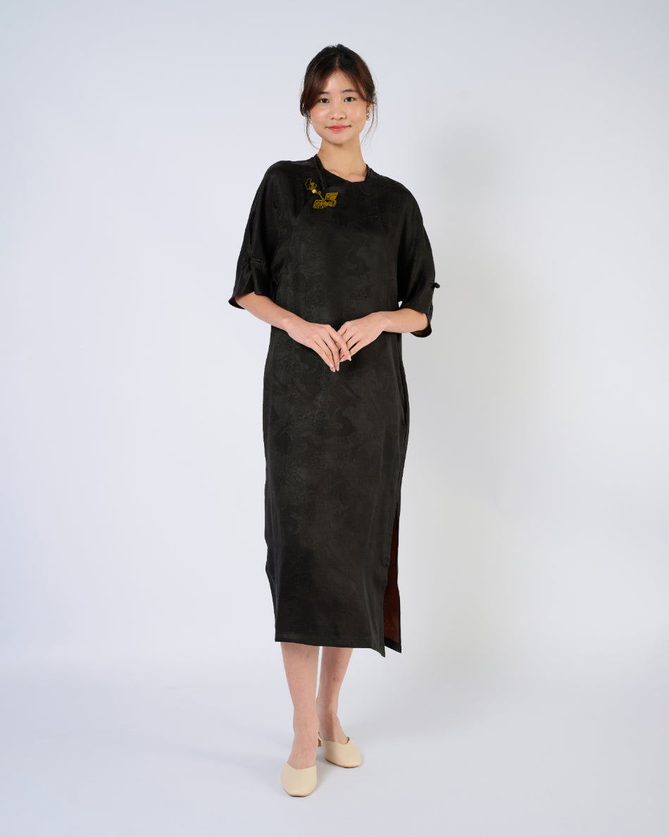 Mud Silk Cheongsam Dress