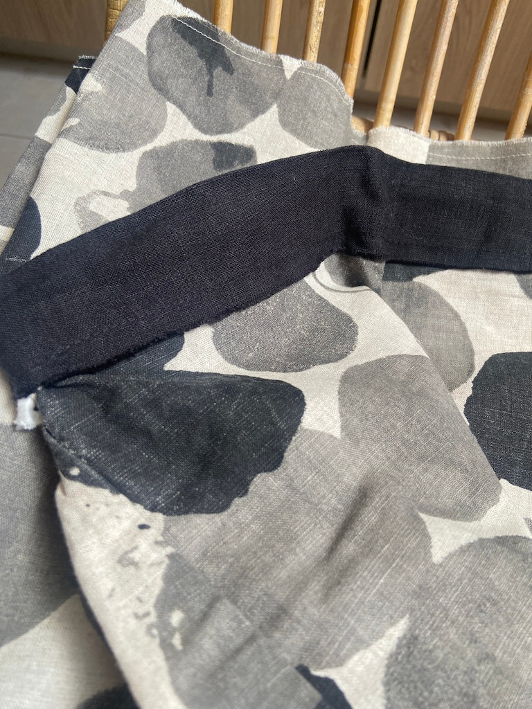 Polka Dot Linen A-line Pants