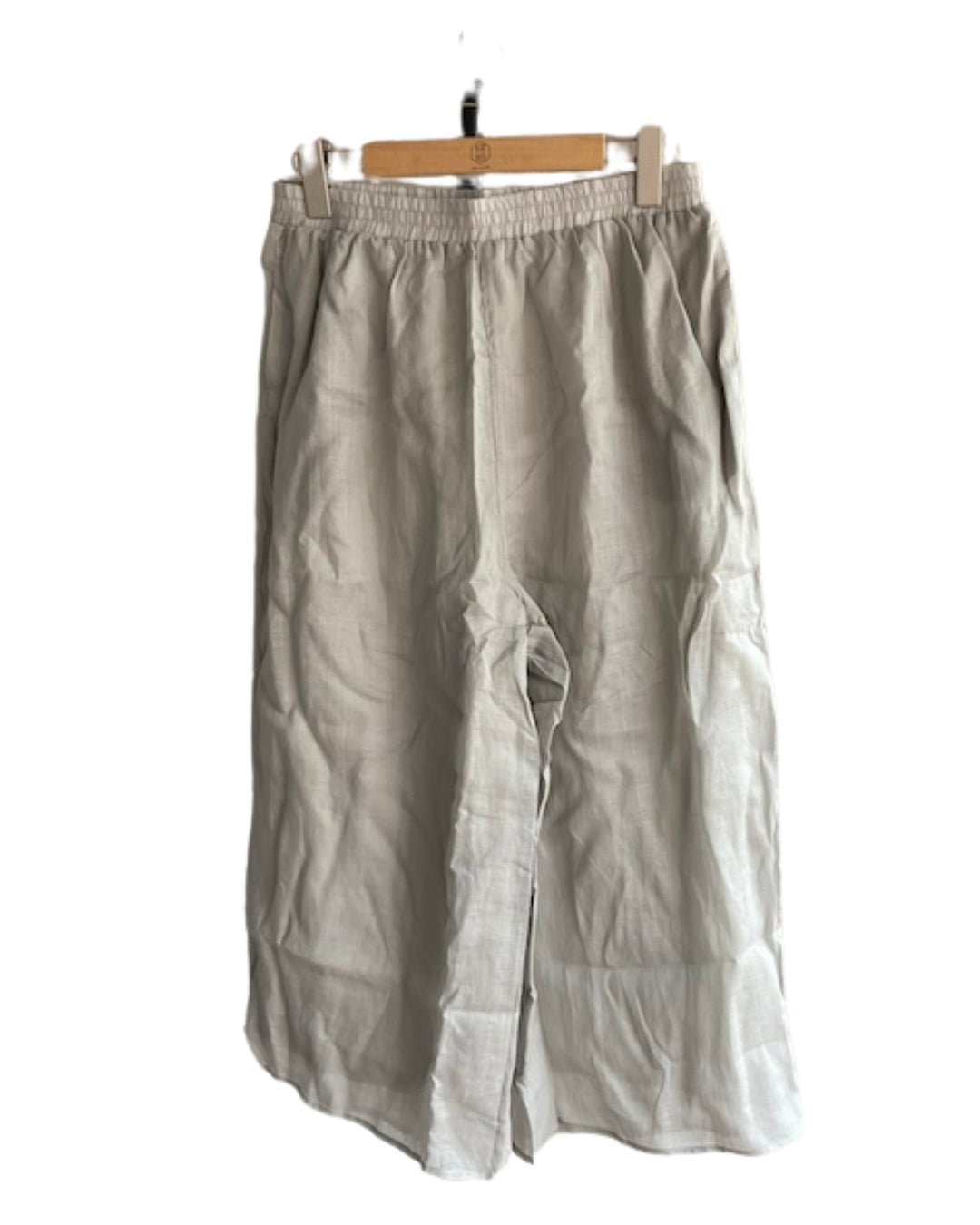 Ramie Ankle Pant in Light Grey