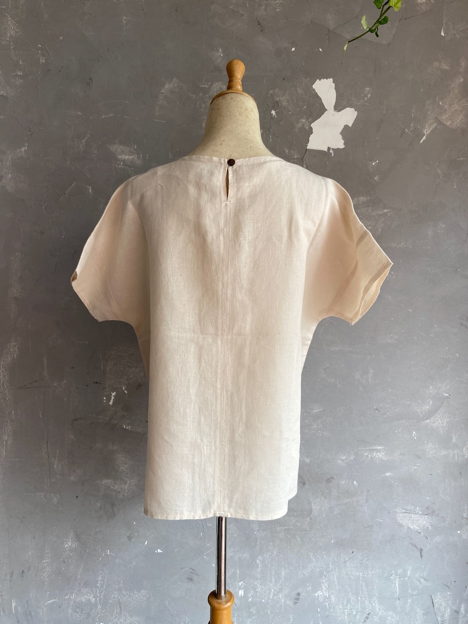 Shibori Naturally Dyed Flare Sleeve Top - VVVV
